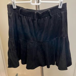 Black Suede Mini Skirt